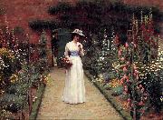 Edmund Blair Leighton Lady in a Garden oil painting